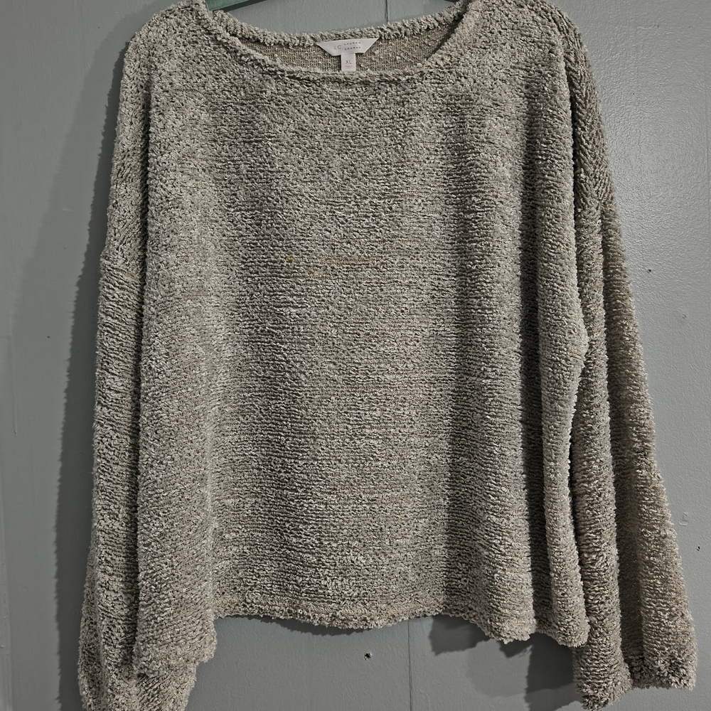 LC Lauren Conrad XL Light Weight Textured Gray Sweater